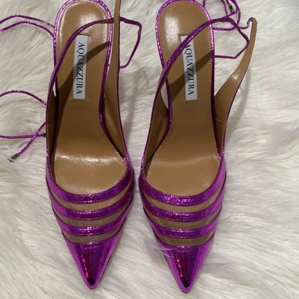 New Aquazzura Unfaithful ankle tie pump size 38.5EU - Picture 13 of 15